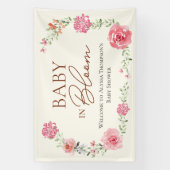 Banderoles Bébé en fleurs Fleur Baby shower Fille Personnalis (Verticale)