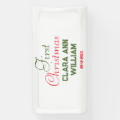 BANDEROLES BÉBÉ ENFANTS PREMIER NOËL VACANCES AJOUTER LE NOM  (Verticale)