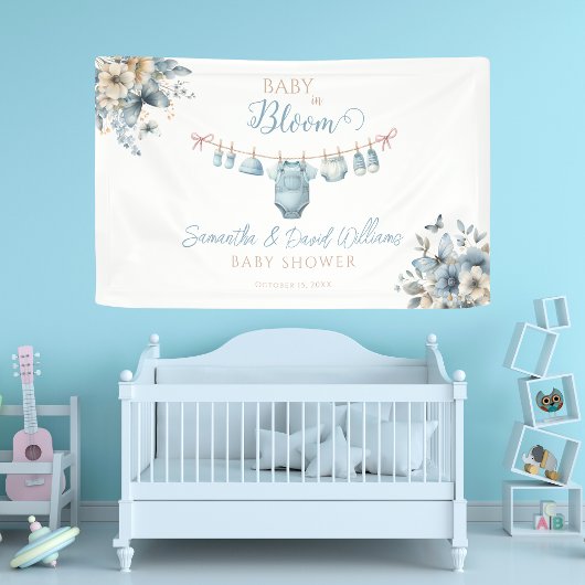 Banderoles Bébé floral flush dans le Baby shower de jardin fl