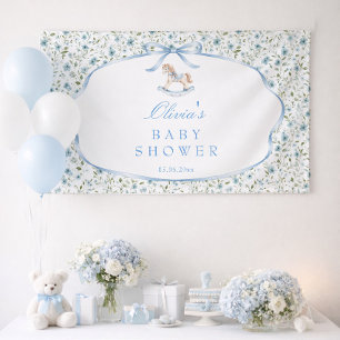 Banderoles Bébé Garçon Cheval à Bascule Vintage Shower