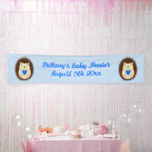 Banderoles Bébé Garçon Cœur Hérisson Baby Shower