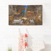 Banderoles Bébé Jésus Manger Nativité de Noël (En situation)