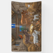 Banderoles Bébé Jésus Manger Nativité de Noël (Vertical)