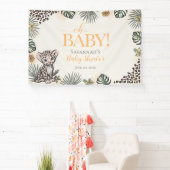 Banderoles Bébé Léopard Mignon Fête Prénatale Jaune (Insitu)