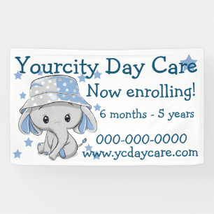 Banderoles Bébé mignon éléphant garçon