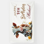 Banderoles Bébé mignon vache Brown (Vertical)