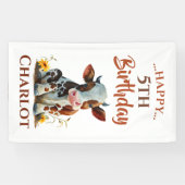 Banderoles Bébé mignon vache Brown (Horizontal)