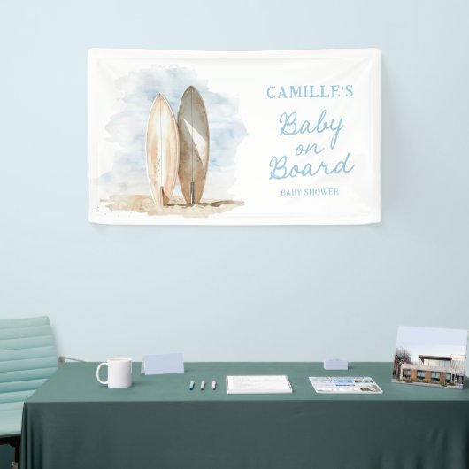 Banderoles Bébé plage à bord garçon Baby Shower (Salon professionnel)