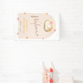 Banderoles Bébé rose pâle Douche Bébé Fille Douche Accueil (Insitu)