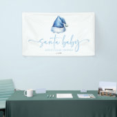 Banderoles Bébé Santa Chapeau Bleu Noël Fête Bébé Shower (Salon professionnel)