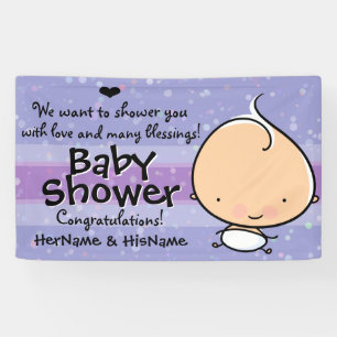 Banderoles Bébé Shower.New Baby.Surprise Party.Customizable