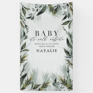 Banderoles Bébé son baby shower extérieur froid