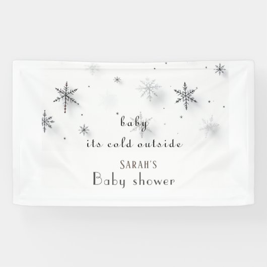 Banderoles bébé son froid Baby shower extérieur (Horizontal)