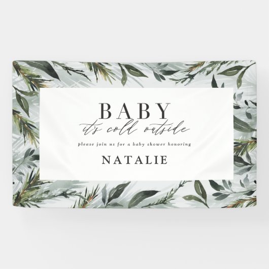 Banderoles Bébé son froid en dehors du baby shower (Horizontal)