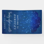 Banderoles Bébé Sprinkle Classic Blue | Accueil douche foncée (Horizontal)