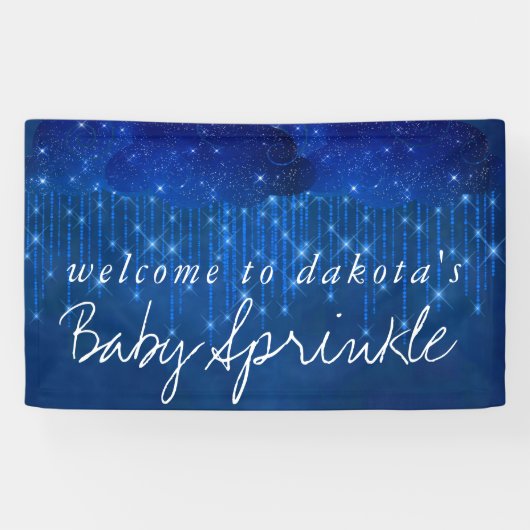 Banderoles Bébé Sprinkle Classic Blue | Moody Douche Welcome (Horizontal)