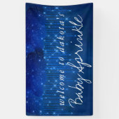 Banderoles Bébé Sprinkle Classic Blue | Moody Douche Welcome (Vertical)