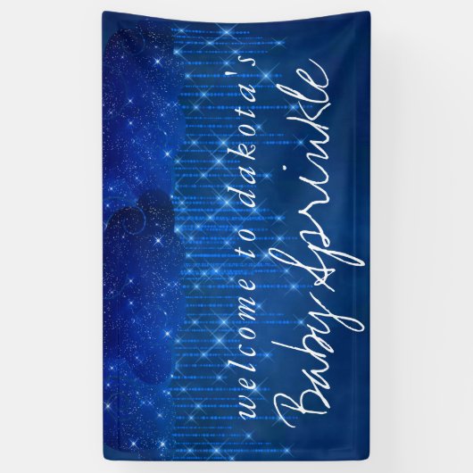 Banderoles Bébé Sprinkle Classic Blue | Moody Douche Welcome (Vertical)