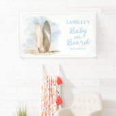 Banderoles Bébé sur Board Fille Garçon Baby Shower (En situation)