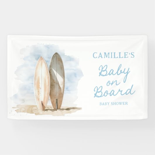 Banderoles Bébé sur Board Fille Garçon Baby Shower (Horizontal)