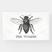 Banderoles Bee Worker Honey Black Bumblebee (Horizontal)