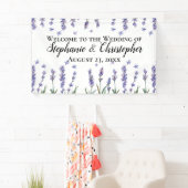 Banderoles Belle Aquarelle Lilac Elégant Mariage d'été (En situation)