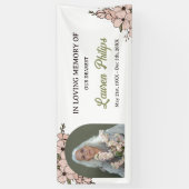 Banderoles Belle Arche Florale Rose En Mémoire D'Amour (Vertical)