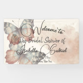 Banderoles Belle Bienvenue de Mariage Papillon (Horizontal)