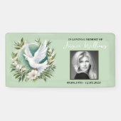 Banderoles Belle colombe blanche (Horizontal)