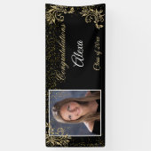 Banderoles Belle Confettis Pailletés Dorés de Remise des Dipl (Vertical)