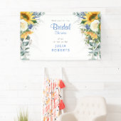 Banderoles Belle douche de mariée florale méditerranéenne  (En situation)