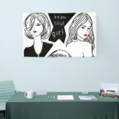 Banderoles belle fille (Salon professionnel)