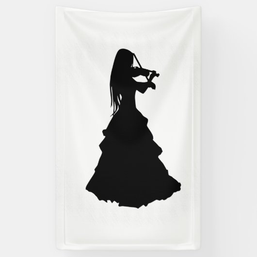 Banderoles Belle Gitane Joue du Violon (Vertical)