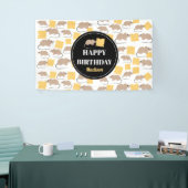 Banderoles Belle Souris Rodent Manger Fromage Anniversaire (Salon professionnel)