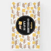 Banderoles Belle Souris Rodent Manger Fromage Anniversaire (Vertical)