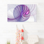 Banderoles Belle Swing Moderne Art Fractal Abstrait Rose (En situation)