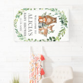 Banderoles Belle verdure Baby shower animalier en bois en toi (En situation)