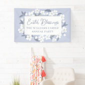 Banderoles Bénédictions de Pâques Plutôt Violet Floral Person (En situation)