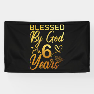 Banderoles Béni par Dieu pendant 60 ans 60e anniversaire Foi