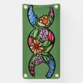 Banderoles "Béni Soit" Triple Lune Fleur (Verticale)