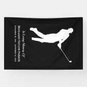 Banderoles Bereavity Sympathy Funeral Memorial Golf Player (Horizontal)
