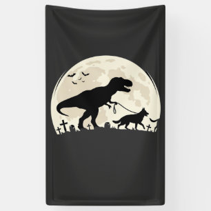 Banderoles Berger Allemand Halloween Dinosaure Silhouette Lun