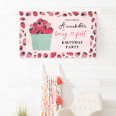 Banderoles Berry First Birday Party fraise (En situation)