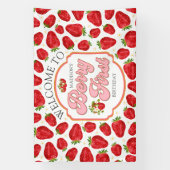 Banderoles Berry First Strawberry Bienvenue Bandeau d'anniver (Verticale)