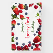 Banderoles Berry Photo du premier anniversaire (Verticale)