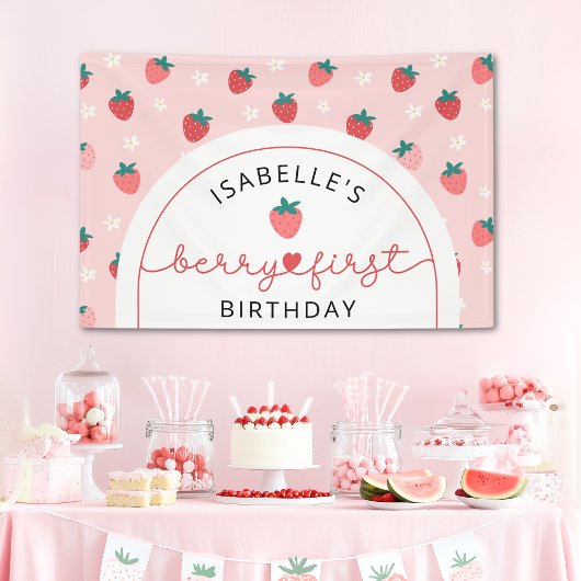 Banderoles Berry Premier anniversaire 1er anniversaire Fête d