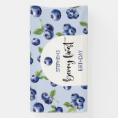 Banderoles Berry premier anniversaire de enfant de bleuets (Verticale)