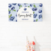 Banderoles Berry premier anniversaire de enfant de bleuets (Insitu)