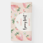 Banderoles Berry premier anniversaire de enfant de fraise (Verticale)