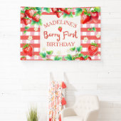 Banderoles Berry Premier anniversaire - fraise 1er B (Insitu)
